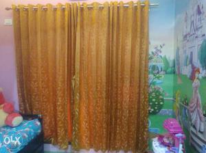 2Pairs of brown Curtain