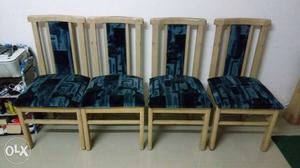 4 wooden chairs for sale 2 yrs old