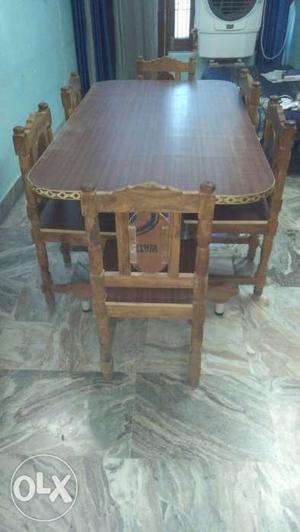 6 chair dinning table of pure sheesham