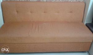 Beige Cushion Tufted Back Couch