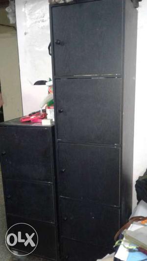 Black Wooden 4-drawer Locker