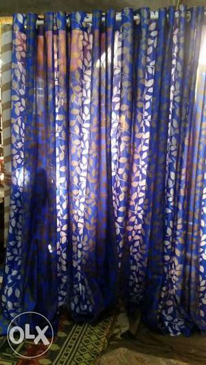 Blue And White Shower Curtain