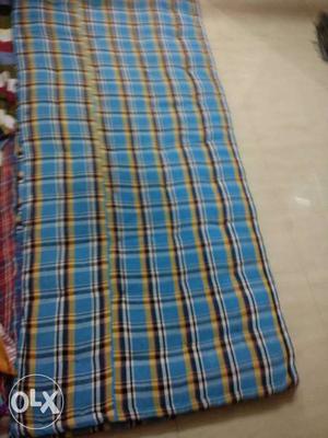 Blue, Yellow And Black Plaid Print mattress.. available on