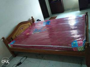 Brand new 5by 6 plywood cotbalong with matress