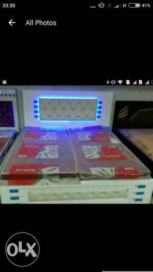 Brand new LED Double Bed with Box Storage