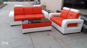 Brand new royal look three two sofa set with center table