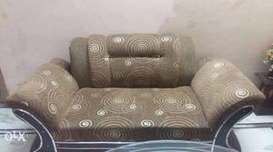 Brown And White Sofa Chair