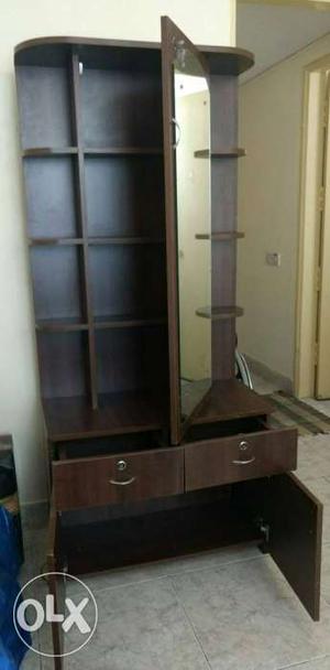 Brown Wooden Desk With Shelf