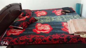 Double bed with sleepwell mattress, size 6'x6'...