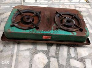 Gas stove 2 burners good quality with stand.