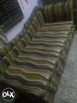 Green And Brown Cushion Couch