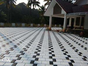 Interlock tiles with laying