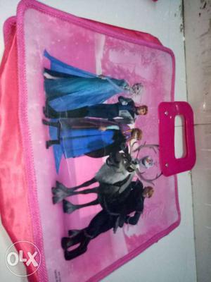 Pink, White And Blue Disney Frozen Themed Bag