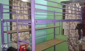 Purple Metal Loft Bed