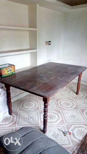 Rectangular Brown Wooden Table for sale