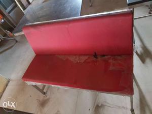 Red Leather Futon