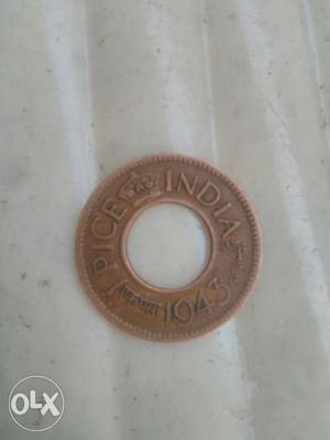 1 Pice Coin of British India time. It is of 
