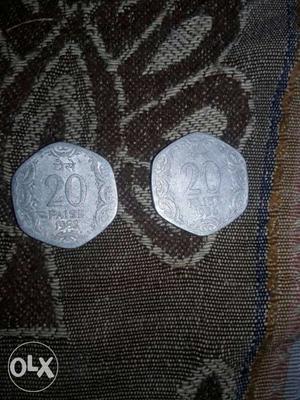 2 coins 20paise  and 