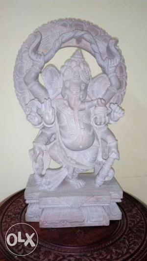 Antiques of black stone statue Ganesh statue