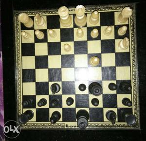 Black And Biege Chessboard Set