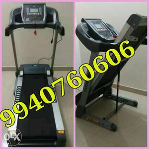 Black And Grey Treadmill manual And Automatic available