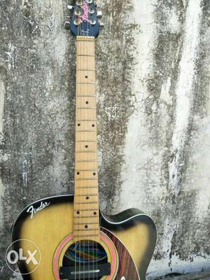 Brown Cut-away Acoustic Guitar