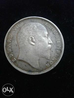 Edward king and emperor  silver coin