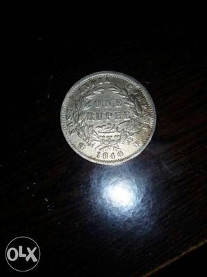 One rupees coin, Queen Victoria  east india