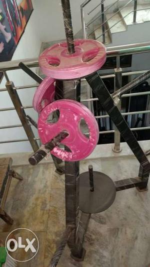 Red Gym Plates। five item