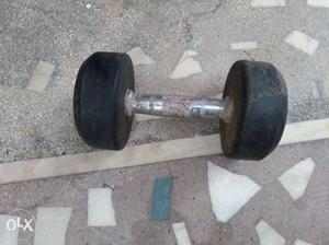 Stainless Steel And Black Fix Dumbbell