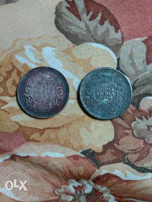 This is old Indian coin of  and .silver
