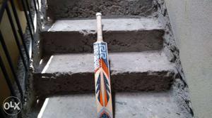 White,blue, And Orange Cricket Bat