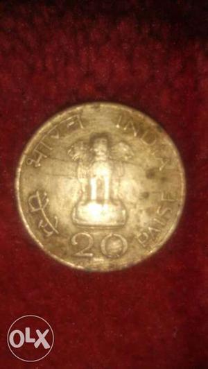 20 Indian Paise Gold Coin