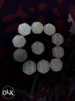 20 paisa coins at Rs . Total 11 coins hai.