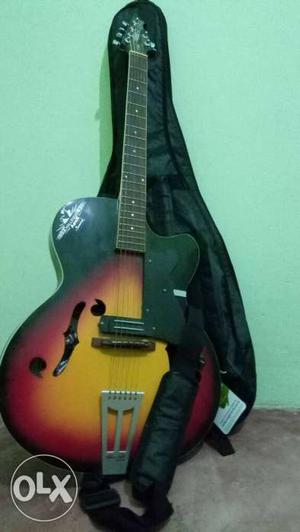 Black And Brown Jazz Electric Guitar
