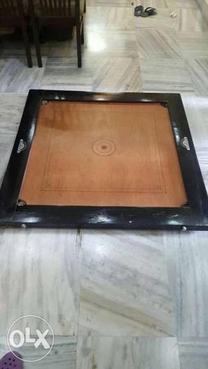 Black And Brown Wooden Carrom Board Game