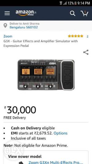 Black G3X Guitar Effects And Amplifier Simulator With