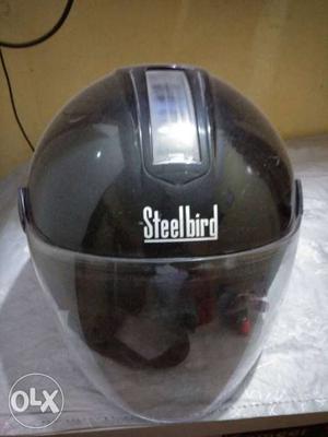 Black Steelbird Half Face Helmet