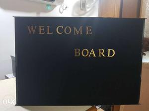 Black Welcome Board