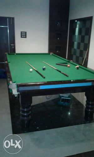 Black Wooden Pool Table