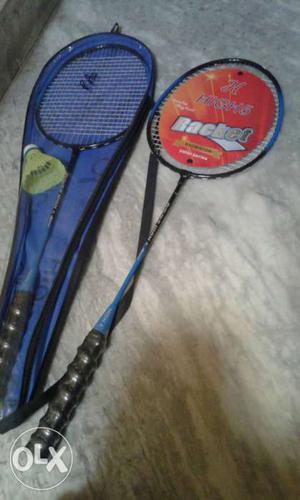 Blue And Black Badminton Racket