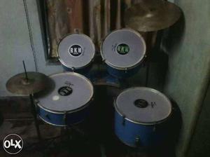 Blue And White RKM Drum Set