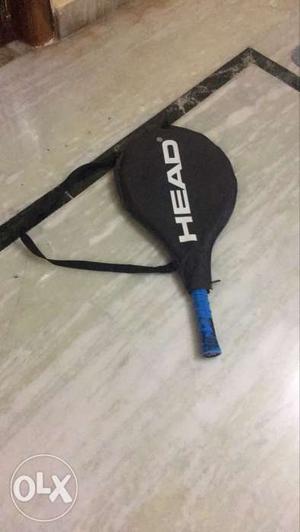 Blue Tennis Racket Handle With Case