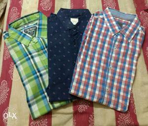 Combo of 3 branded shirts (Flying Machine,