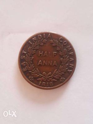 East India Company. Half Anna 