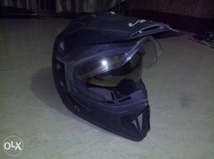Gray Motocross Helmet