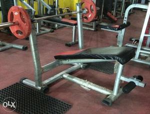Grey And Black Weight Bench