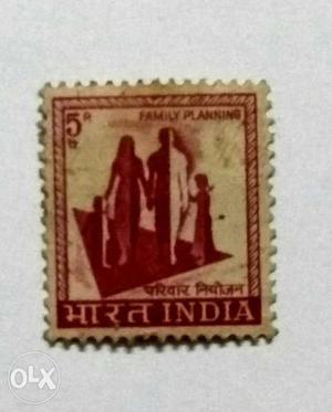 Indian Postage stamp of family planning
