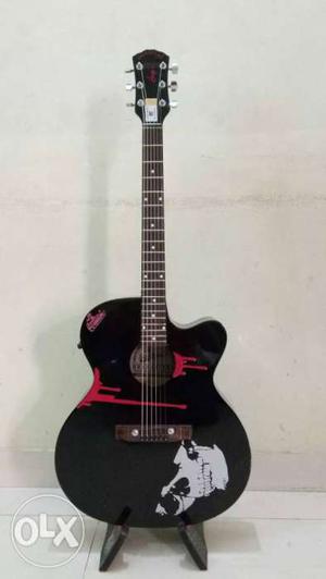 New signature semi acoustic guitar with bag and