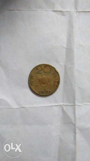 Old 20,paisa coin for only 50 rupees for two coins